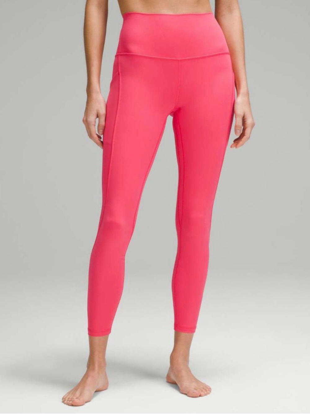 High-Waist Bright Pink Lululemon Workout Active Leggings